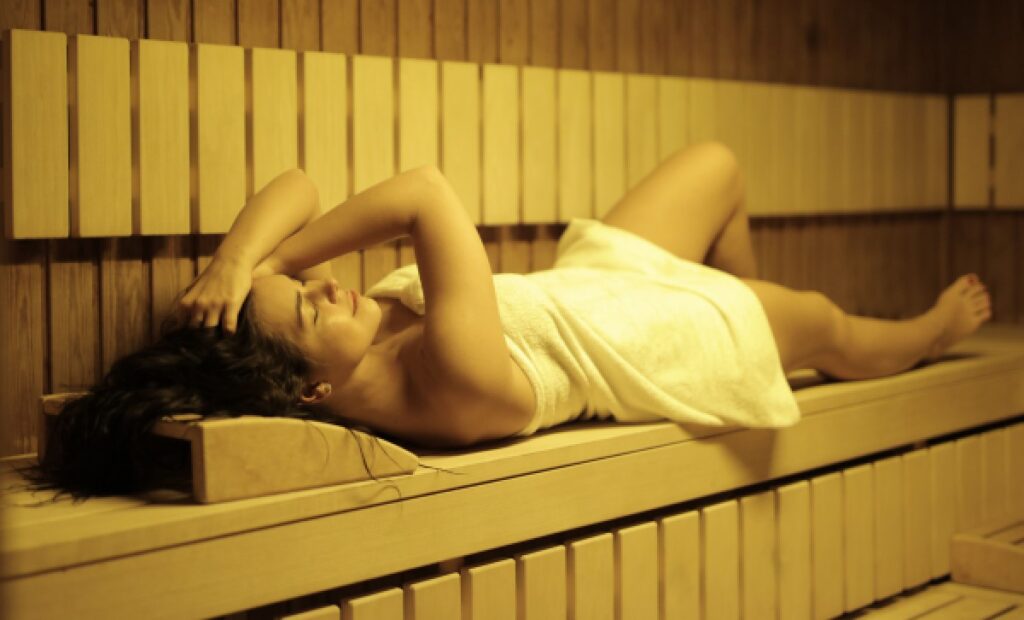 Sauna und Schlaf
