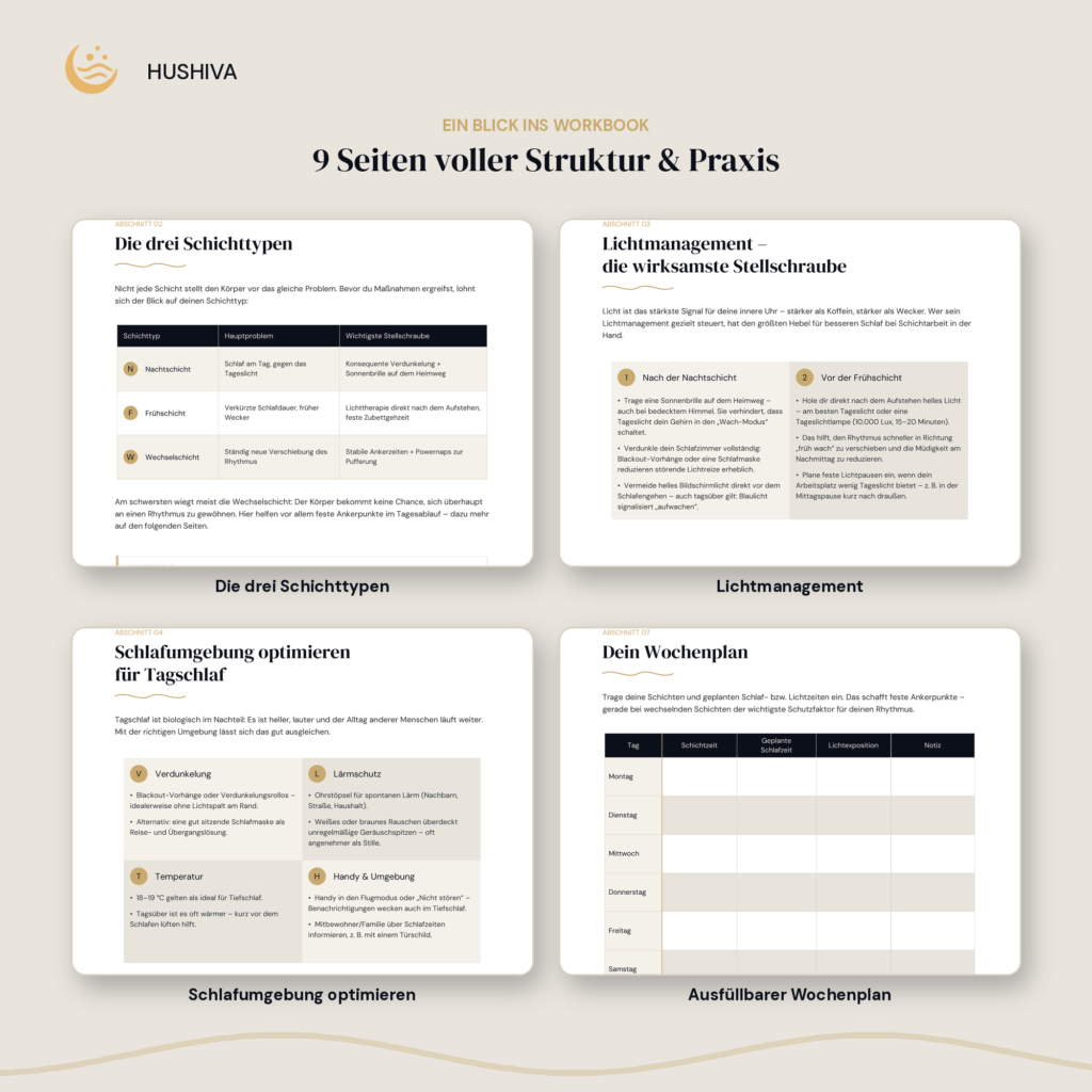 Auszug - Schlafguide für Schichtarbeit